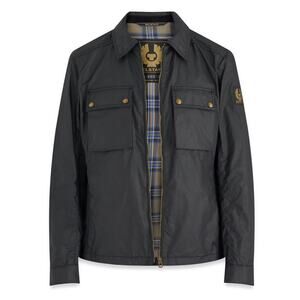 Belstaff Dunstall Jacket Black Size Small Lightweight Moto Jacket